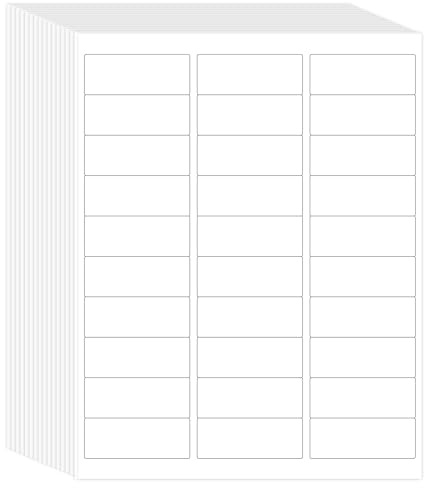L LIKED Printable Address Labels, 1 x 2-5/8, 3,000 Stickers, 30 per Sheet, Mailing Labels for Envelopes (100 Sheets)
