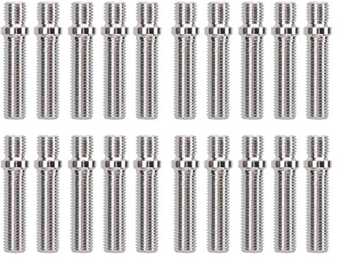 Fydun Conversión de Pernos de Rueda, 20 Piezas 58mm Espárrago de Rueda Extendido Longitud del Vástago de 41 Mm Adaptador de Espárragos para Pernos de Conversión de Rueda para(M12x1.25 to M12x1.5)