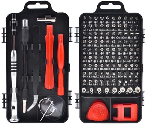 Präzisions-Schraubendreher-Set 110-in-1, Handy Reparatur Werkzeug, Chrom-Vanadium-legierter Stahl, Magnetisch, mit Aufbewahrungsbox, für Laptop, Uhr, Computer, Mobiltelefon