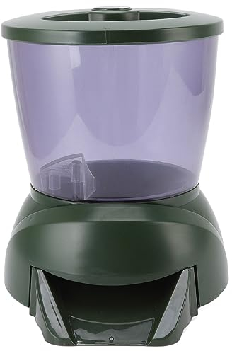 TITA-DONG 4,25 L Aquarium-Futterspender, Urlaubsaquarium, Automatischer Fischfutterspender, Elektrisches LCD-Display, Batteriebetriebener Automatischer Teich-Fischfutterspender für Aquarium-Aquarien