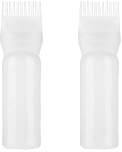 Flacon applicateur d'huile pour cheveux | 2/4 flacons applicateurs huile capillaire | Bouteille applicatrice peigne à racines réutilisable | Brosse applicatrice couleur cheveux pour soins capillaires