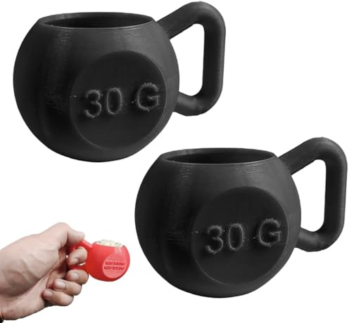 Kettlebell, misurino per proteine (30 g), divertente misurino per proteine in polvere, caffè, cereali, novità Little Kettle Bell, regalo per sollevamento pesi, appassionati di fitness, ratti da
