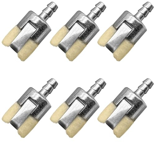6 Replacement Fuel Filters - 5mm (0.2) In-Line Filters for Echo Trimmer Stihl Edger Brush Cutter and Blower - Fits Walbro Robin Engines and Universal Small 2-Cycle Engines