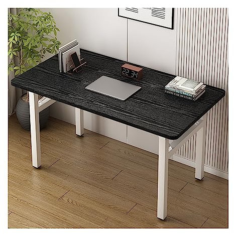 Klappbarer Schreibtisch, schlichtes modernes Design, Heimbüro, Studententisch, 80 x 50 x 74 cm, Schwarz
