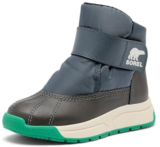 Sorel Children's Whitney III Strap Mid WP Boots, Waterproof, Nylon, 200 g Insulation, Easy Closure Velcro Strap - Youth Unisex Little