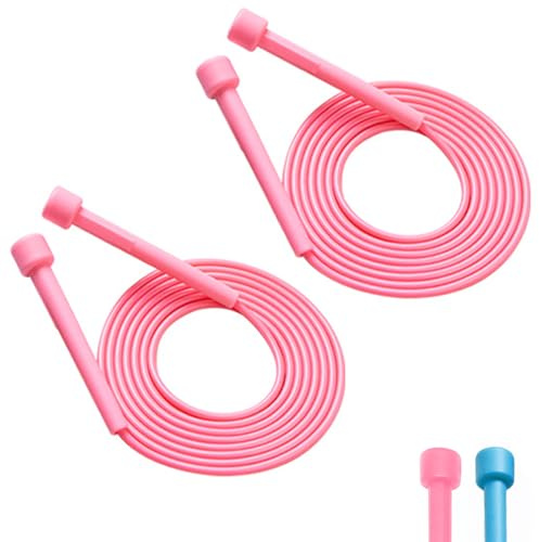 2Pcs Skipping Rope for Adults for Home Exercise and Body Fitness for Men, Women | Speed Jumping Ropes with Non-Slip Handle | Adjustable Skipping Rope for Fitness, Fat Burning, Boxing