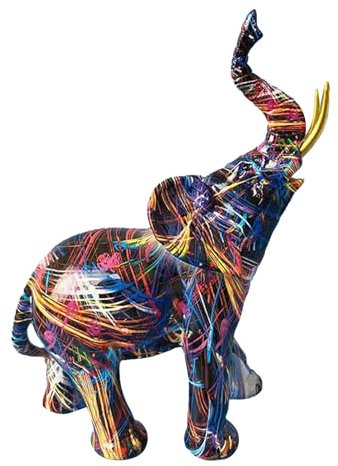 Nixiara Estatua Decorativa Elefante - Escultura De Mesa Estatua De Pie | Resina Abstracta Decoración Elefante Para Sala De Estar Configuración, Arte Animal Moderno Para TV