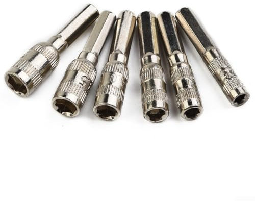 Comprehensive 6PCS H4 Hex Socket Set, 6 Points for Fastening Nuts and Bolts, Includes 2 5mm to 5mm Sizes for Auto Use