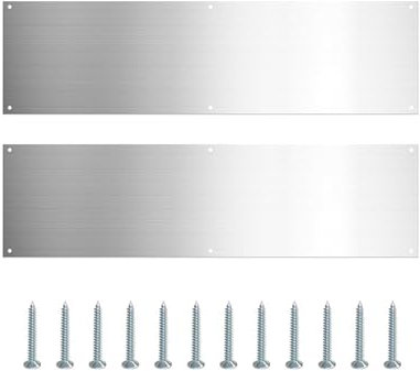 Trittplatten, Edelstahl-Trittplatte, Metall-Tür-Trittplatte, langlebige Außentürschutzplatte, dekorative Innentür-Kickplatte, Anti-Kick-Türschutzplatte, einfache Installation, strapazierfähig