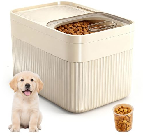 SUNOYA Contenitore per alimenti per animali domestici con misurino, contenitore ermetico per alimenti per animali, 5 kg, 24 x 17 x 18 cm, per cani e gatti