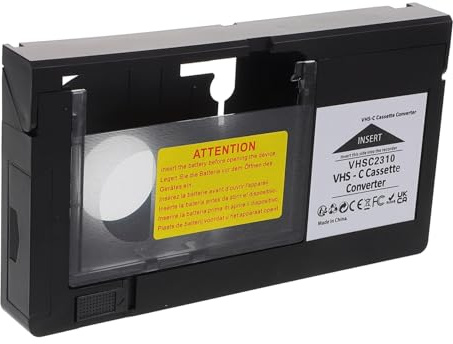 Vaguelly Adattatore Vhs-c per Videocamere in Plastica Resistente Convertitore Rapido per Nastri Video Compatibile con Videoregistratori Design Compatto e Portatile per Conversione Digitale