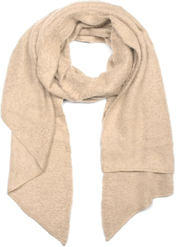 styleBREAKER Damen Webschal Asymmetrisch Viskose Unifarben | Halstuch für kalte Herbst- und Winter-Tage, 100 % Naturfaser, vielseitig als große wärmende Schulter-Stola drapierbar.