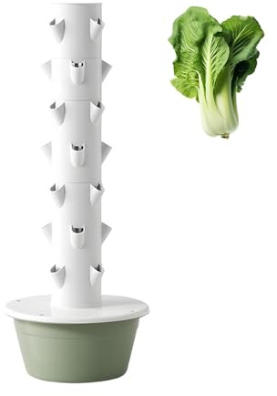 Acentesoft Hydroponisches System, hydroponic Tower erdlose Kultur 36 Pflanzen Turm automatisches Hydroponik Kit für Indoor Gemüse Tower und Smart Garden Anwendungen(7th Floor)