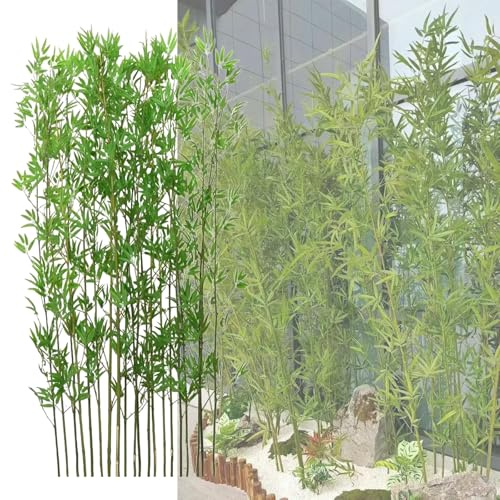 Piante artificiali di bambù per la privacy, divisorio da giardino in bambù, decorazione fai da te per patio esterno e giardino, perfette per la casa e gli spazi del cortile