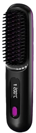 Stylingbürste Für Kurze Haare,Tragbare Glättungsbürste für Haarstyling Go Brush Pro Glättbürste Kabellos Tragbar Styling Bürste für Reisen und Täglichen Gebrauch, Haarschonendes & Langlebiges Design
