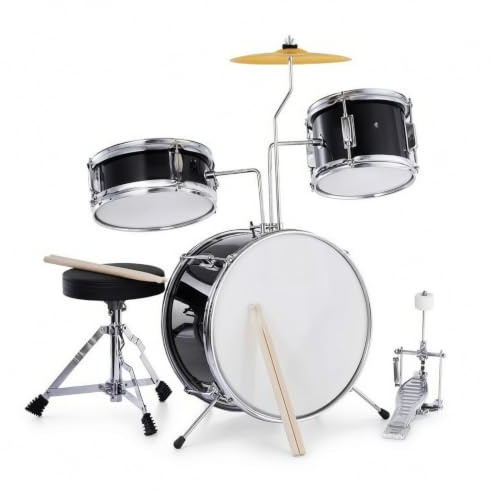 CAQYPVH Musique Complet Kit avec Tabouret Compact Instrument pour Débutants, Tout-Petits , Noir