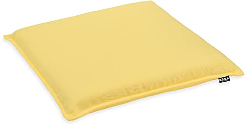 H.O.C.K. Caribe Outdoor Sitzkissen 45x45x6 cm – Wetterfestes Stuhlkissen mit UV-Schutz (Lichtechtheit 7) – Wasserabweisende Gartenstuhl-Auflage – Abnehmbarer Bezug & Waschbar (Gelb)