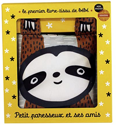 Mon imagier doudou - Petit paresseux et ses amis: Le premier livre en tissu de bébé