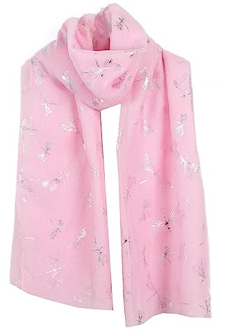 World of Shawls Glitter trollslända stor halsduk för damer kvinnor sjal scarf wrap mjuka halsdukar