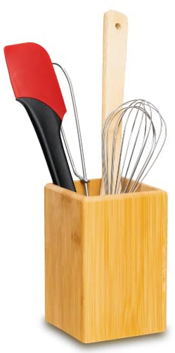 Westmark Utensilienhalter/Küchen-Organizer, eckig, Maße: 14 x 9 x 9 cm, Bambus, Tapas + Friends, Hellbraun, 69862270