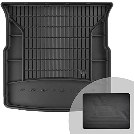 FROGUM ProLine 3D Gummimatte Exklusive Auto Kofferraummatte Kofferraumwanne für Ford S-Max I 2006-2014 | Bequemer Organiser | Die höchsten Kanten