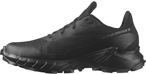 Salomon Alphacross 5 Gore-Tex Women's Trail Running Shoes, Powerful Grip, Waterproof and Long Lasting Comfort, Black, 75