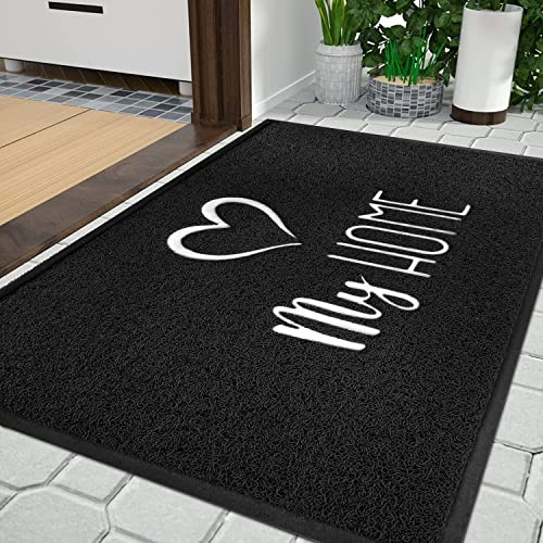 Mofonky Zerbino Ingresso Esterno Interno Personalizzato: 45 x 75 cm Entrata Tappeto da Esterno Interno con Scritta My Home - Antiscivolo Resistente Sporco Lavabile Casa Tappetino Ingresso Zerbini