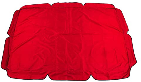 TITA-DONG Swing Canopy Replacement Cover, 600D Silver Coated Oxford Fabric Replacement Canopy Top Cover, Waterproof Replacement Canopy for Patio Yard Seat(Red)