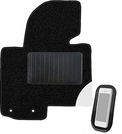 moto-MOLTICO Fahrer Fußmatte Auto Velours Fahrerseite Autoteppiche Schwarz Fahrermatte 1-teilig passend für Kia Sportage III Hyundai Ix35 Tucson II 2009-2015