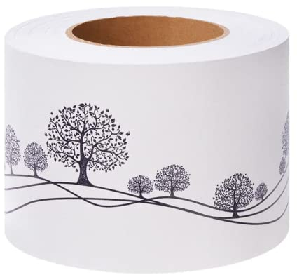 VisitRyl Carta Bordi Adesiva Per Parete Decorazione Autoadesiva Rimovibile Per Cucina Bagno Piastrelle Adesivo Per Pareti Autoadesiva Alberi del deserto 10 cm x 500 cm