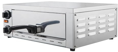 NGARY Pizzaiolo Commerciale, Forno Elettrico per Pizza da 1200 W con Timer E Regolazione della Temperatura, Forno per Cottura Uniforme a 360°, per Feste in Casa al Ristorante