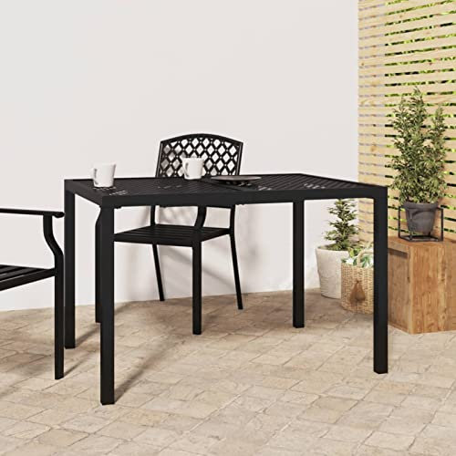 ShGaxin Gartentisch, Buffettisch, Garten Esstisch, Multifunktionstisch, Terrassentisch, Picknicktisch, Spieltisch, Flohmarkttisch, Anthrazit 110x80x72 cm Stahl