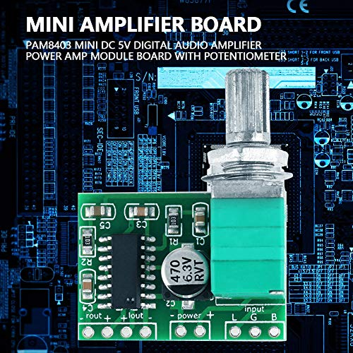 4 Stück PAM8403 Verstärkermodulplatine mit Potentiometer DC 5 V Digital-Leistungsverstärker für -Elektronikprojekte