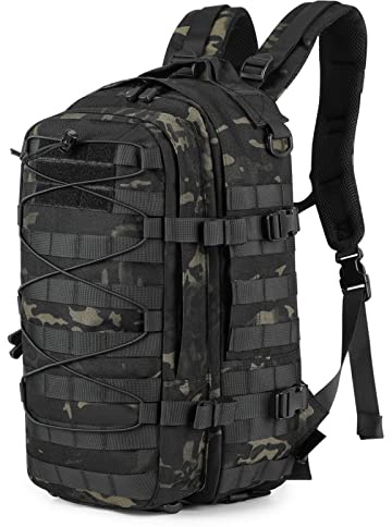 Explokit taktisk militärryggsäck 25L arméryggsäck Molle avslappnad dagsryggsäck för skola, resor, vandring, camping och trekking.