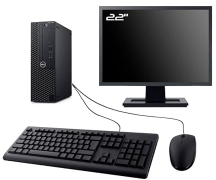 Dell PC Optiplex 3060 SFF Ecran 22 Intel I3-8100 RAM 8Go SDD 240Go W11 WiFi