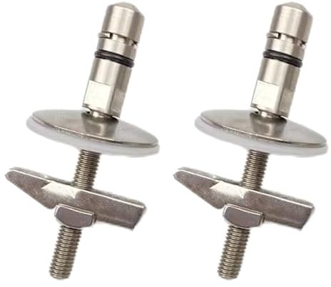 Newyuan 2Pcs Toilet Seat Fixing Hinge Compatible with HARO & LUVETT, Stainless Steel Toilet Lid Hinge Fixing Bracket, M6 x 71.5mm