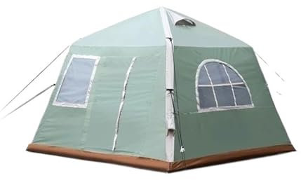 Tunnelzelte 5–8 Personen feines aufblasbares Camping-Kabinenzelt im Freien, wasserdicht, leicht, Oxford-Stoff, regensicheres Campingzelt Eisfischerzelt