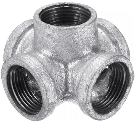 SEIWEI Raccordi per tubi da 1/2, connettore per tubo a gomito a 5 vie, accessori di collegamento per irrigazione da giardino, tubi dell'acqua per garage e mensole, filettatura femmina