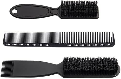 3 piezas doble cabeza cepillo de peinado bigote barba cepillo limpieza barba cepillo herramienta de peinado cepillo de barba