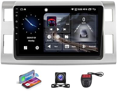 Autoradio stereo ZCRKEJI con schermo touch da 10 pollici per Toyota Previa XR50 3 2006-2019, Bluetooth 5.0, navigatore satellitare GPS, radio FM RDS DAB, 4G WiFi, comandi al volante DSP con Carplay, A