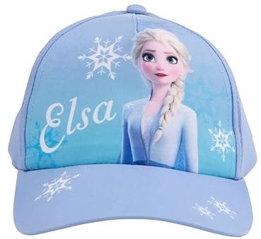 Disney Frost keps för flickor – Elsa Frozen barn keps basebollkeps justerbar blå, blå, En Storlek