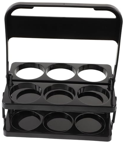 Hoement Soporte Plegable para Botellas Deportivas de Unidades Portabotellas Reutilizable de Resistente para Almacenamiento y Transporte de Agua Color Negro para Entrenadores y Deportes