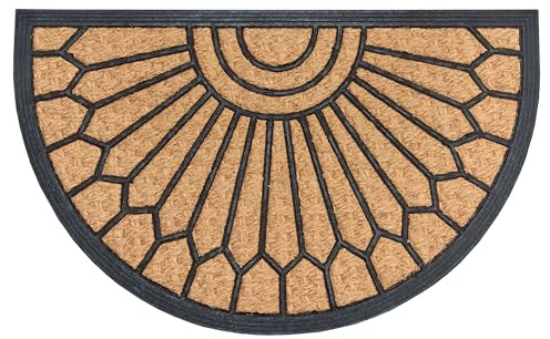 NYVI Fußmatte Mix Mats - Wetterfest, Strapazierfähig, für Innen und Außen - Fußabtreter Schmutzfangmatte - 45x75 cm Halbrund - Halbrund 1