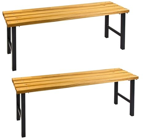 Abrollwerk Umkleidebank 100x40x42 cm, Sitzbank ohne Schuhrost, Buchenholz