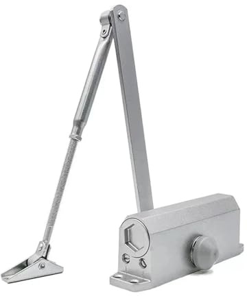 Chiudiporta automatico con chiusura idraulica da 25-85 kg, velocità regolabile, arresto di posizionamento, supporto protettivo, ferramenta(20-45KG)