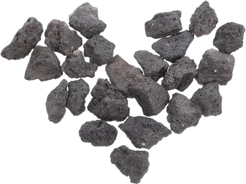 GLEAVI 200g Pack Volcanic Stone Decoration 2-4cm Natural Porous Black Lava Rocks for Fish Tank Aquarium Décor and Potted Plant Drainage Gardening