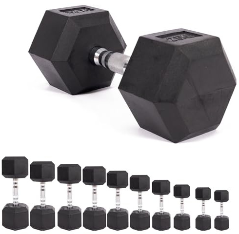 Hexagon Hantel Kurzhantel Hex Hanteln gummiert 2/3/4/5/7,5/10/12,5/15/17,5/20kg mit rutschfestem Griff und Anti Roll Design, ideal für Home Gym, Krafttraining, Crossfit und Fitness