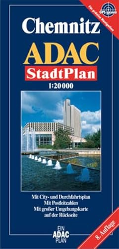 ADAC Stadtpläne, Chemnitz: Mit City- u. Durchfahrtspl., Rad- u. Wanderwegen, Postleitzahlen sowie großer Umgebungskte.