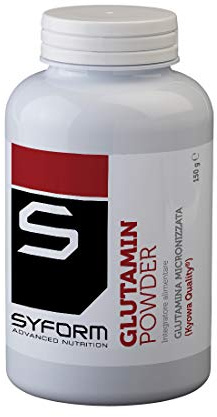 SYFORM GLUTAMIN POWDER GLUTAMMINA ULTRA MICRONIZZATA in polvere, aminoacido essenziale riduce la proteolisi, stimola le difese immunitarie, Riduce stanchezza fisica e mentale (150 gr.)(400 gr.)