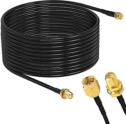 RUNCCI-YUN SMA-Antennenverlängerungskabel, RP-SMA Stecker auf Buchse, WLAN-Antenne RG174 (6 m)